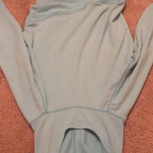 Slim blue hoodie without a pocket